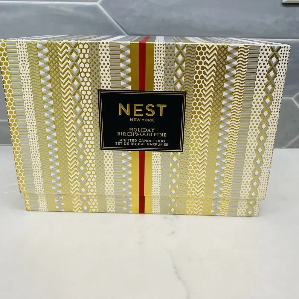 NEST Candle Set New York Holiday & Birchwood Pine Scented gift Bougie quiet Lux